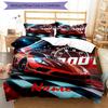 3pcs Custom Name Racing Bedding Set Duvet Cover Closure Includes 1 Duvet Cover & 2 Pillowcases, Soft and Comfortable for All Seasons.
