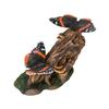 Ubia Two Butterflies On a X X Garden H20279 Stump, 15.7 9.5 12cm, Figurine, Animal, Decor, Butterfly,