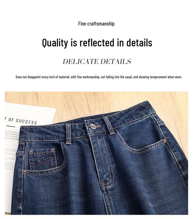 Women's High-Quality Casual Trousers - High Waist, Straight Leg, Flare Jeans Style