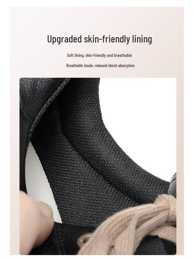 Женские белые кроссовки на шнуровке Весна 2024 - Универсальные, мягкие и с толстой подошвой, повседневные кроссовки