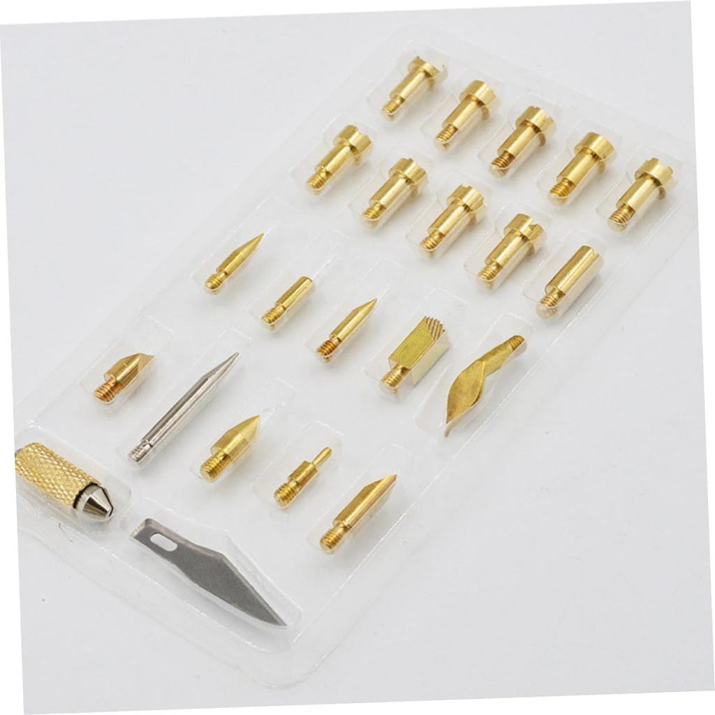 Набор инструментов для выжигания по дереву PLAFOPE 22 шт. Наконечники паяльника для специальной резьбы, декоративных узоров