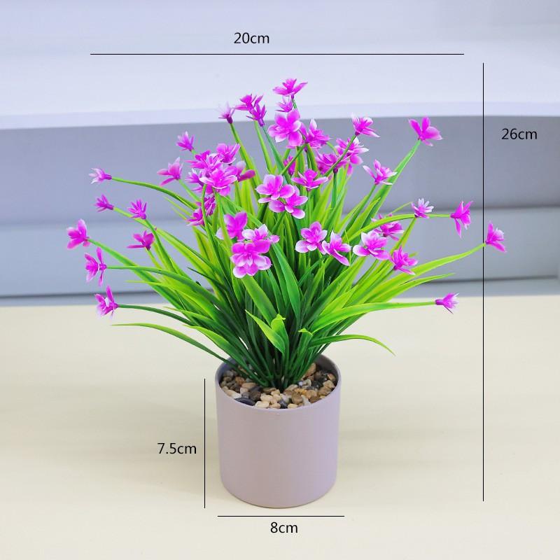 Artificial Orchid Potted Plant Decor Indoor Tabletop Home Office Living Room Modern Minimalist Plastic Mini Bonsai