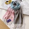 Gradual Change of Color 100 Cashmere Scarf Women's Winter Atmosphere Couple Scarf Gift for Girlfriend