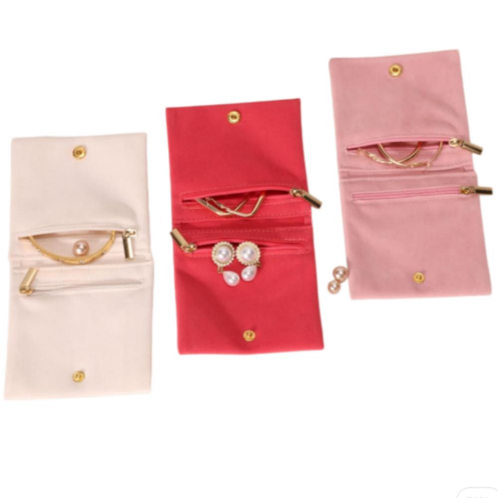 Double Layer Jewelry Bag Exquisite Jewelry Storage Bag Ring Necklace Storage Bag Safe For Handbag Girls Suitcase