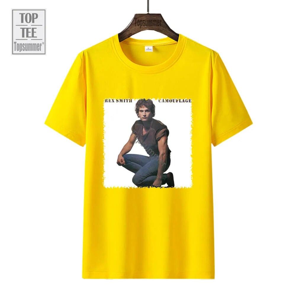 Камуфляжная футболка с альбомом Rex Smith Tour, футболка унисекс, готическая рок-футболка с графическим принтом, женские черные футболки