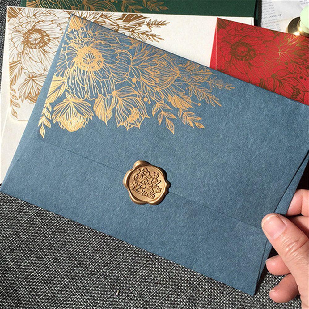 Vintage Bronzing Pattern 125mmX175mm Invitation Card Paper Envelopes Envelope Bag Wedding Envelopes