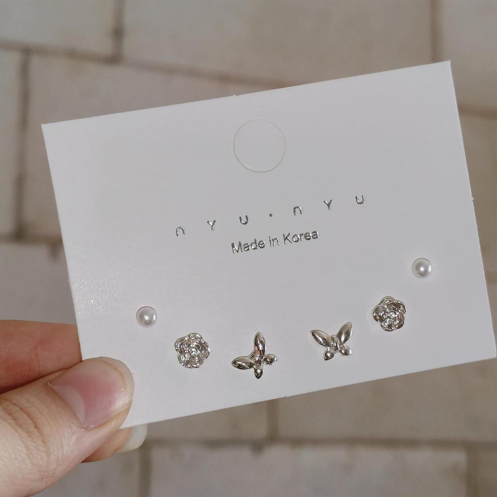 Versatile Geometric Butterfly Flower Earrings - Trendy, Elegant, and Perfect for Daily Wear