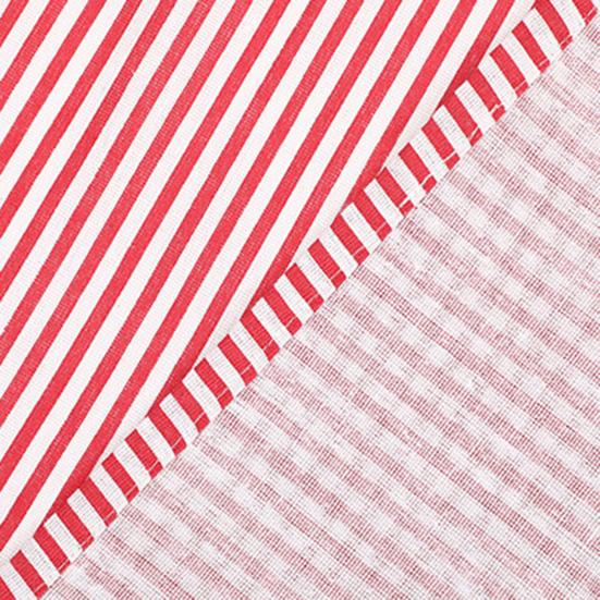 Short Window Curtain Valance Contrast Color Striped Print Sunshade Through-Rod Design Christmas Style Kitchen Bathroom Cafe Decor Curtain