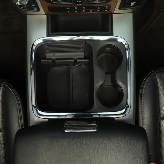 Center Storage Box Decor Frame Cover Trim For Dodge RAM 1500 2015-2017 Chrome