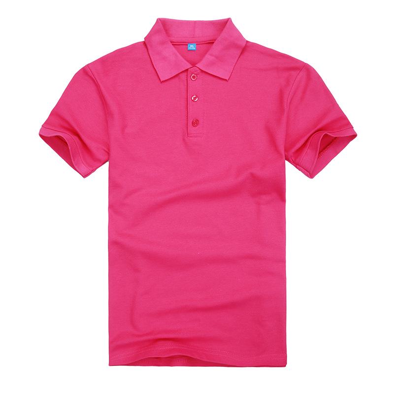 Рубашка поло с короткими рукавами и лацканами, 200 г/м²: Удобные, дышащие, однотонные, идеально подходят для работы и отдыха.