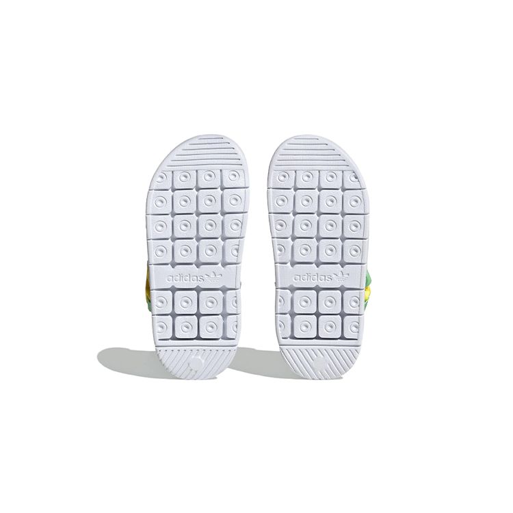 Adidas Originals 360 3.0 Sandals Non-Slip Shock Absorbing Durable Kids Sandals Kids Sandals Green White Yellow ID7483