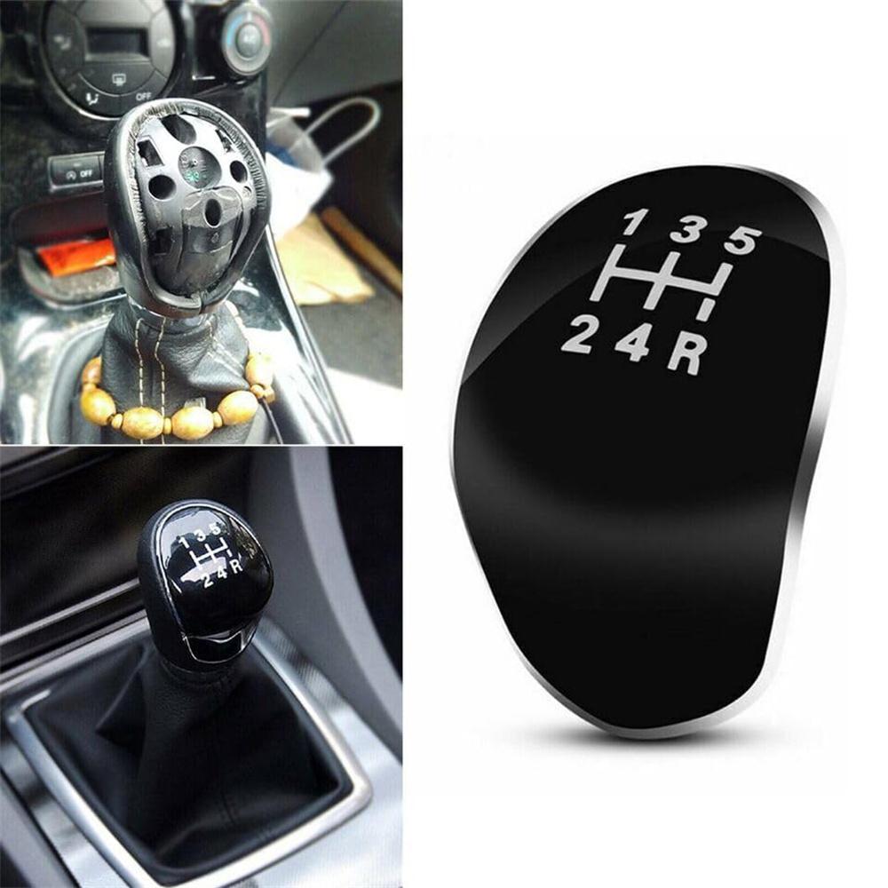 5 Speed Gear Stick Shift Knob Cap Cover Insert Black For Ford Focus Fiesta