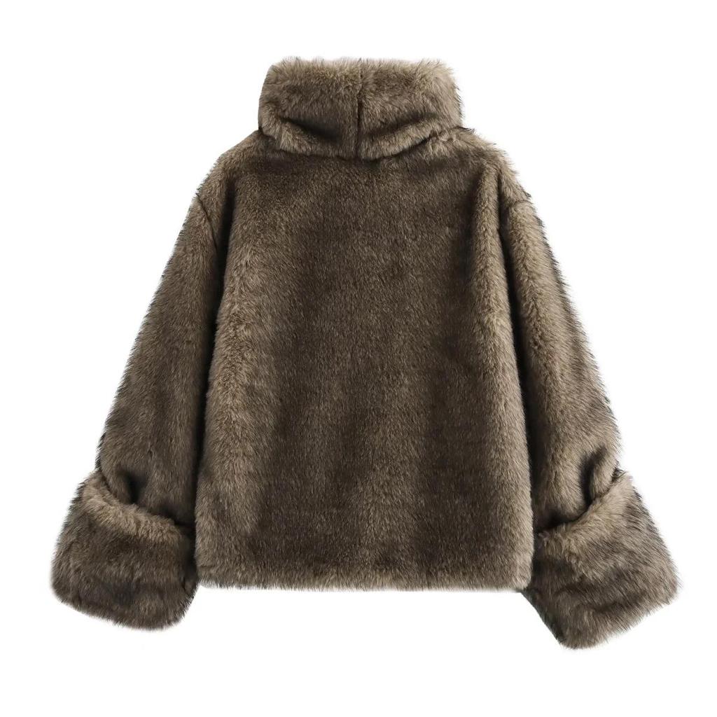 Women's Autumn/Winter European & American Style Faux Fur Coat - Fashionable, Versatile & Warm