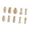 10 шт. деревянные куклы-колышки, проекты, маленькие деревянные человечки-колышки, незаконченные для малышей, мальчиков, девочек, детей дошкольного возраста