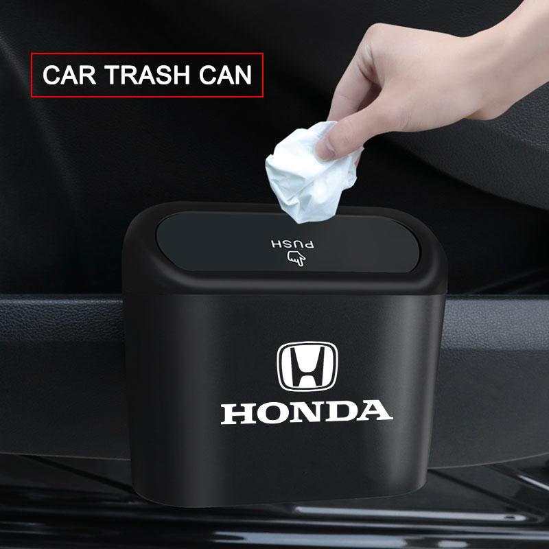 Car Vehicle Case Storage Box Black ABS Square Pressing Trash Can For Honda Fit Mugen Insight Type S R VTEC DOHC Modulo Vezel Legend RR Si