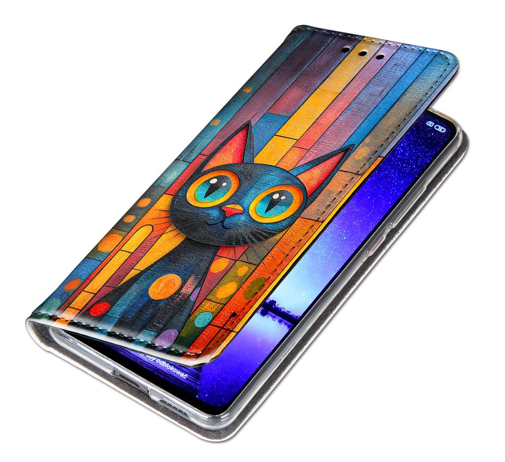 Etui Typu Portfel Do Honor Magic7 Lite - Pokrowiec Bluemoon Nadruk + Szkło 9H