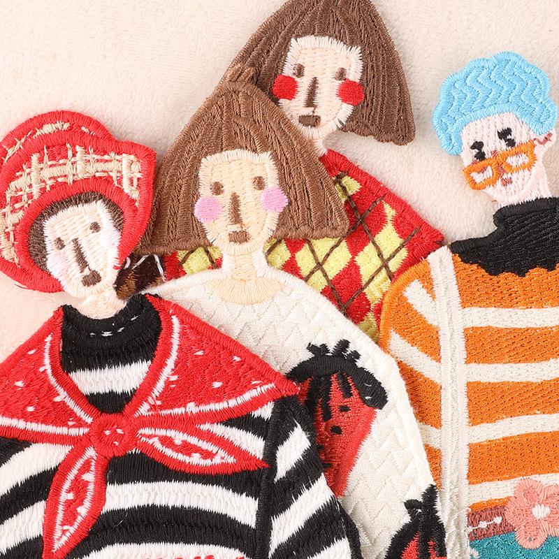 Duoku Компьютерная вышивка Тканевая этикетка Мультяшный персонаж Аксессуары для одежды Большая нашивка Водорастворимая вышивка Тканевая наклейка