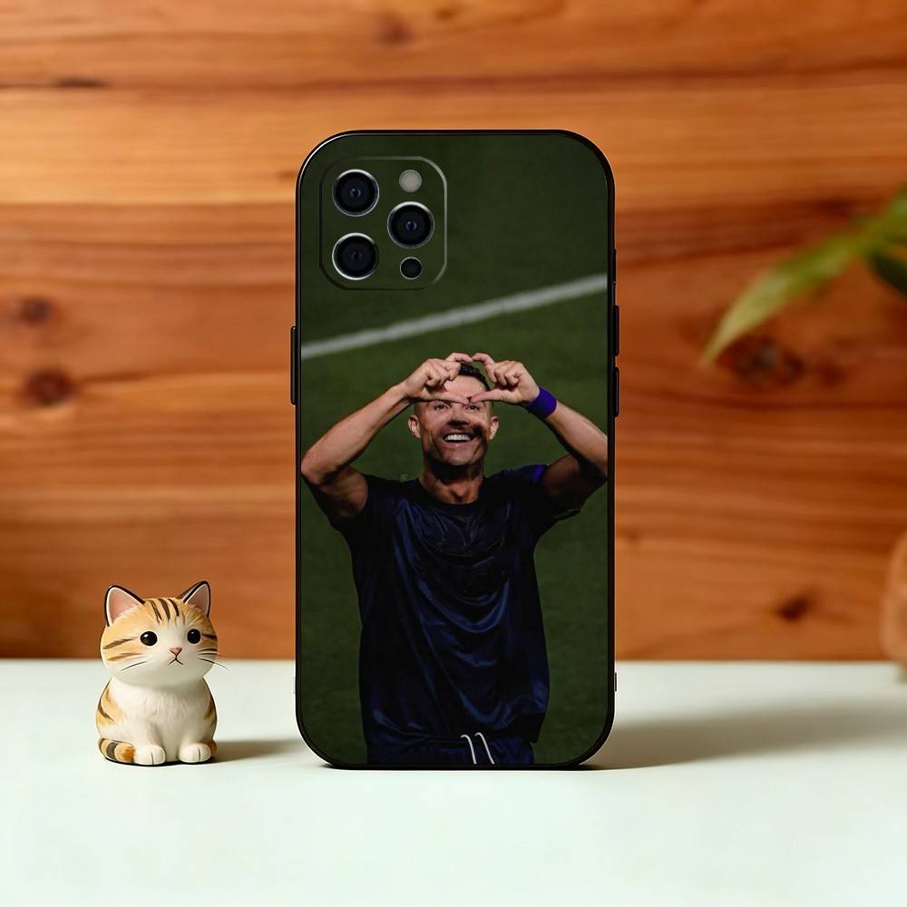 Чехол для телефона C-Ronaldo Для iPhone 17, 16, 15, 14, 13, 12, 11 Plus, Pro Max, Другие Мягкий Черный Чехол