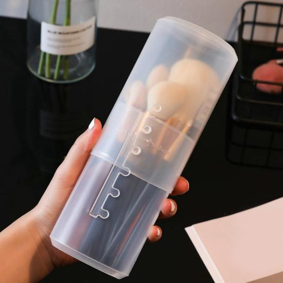 Держатель для кистей для макияжа, многофункциональный, большой емкости, прозрачный, для хранения туалетных принадлежностей, хозяйственные принадлежности