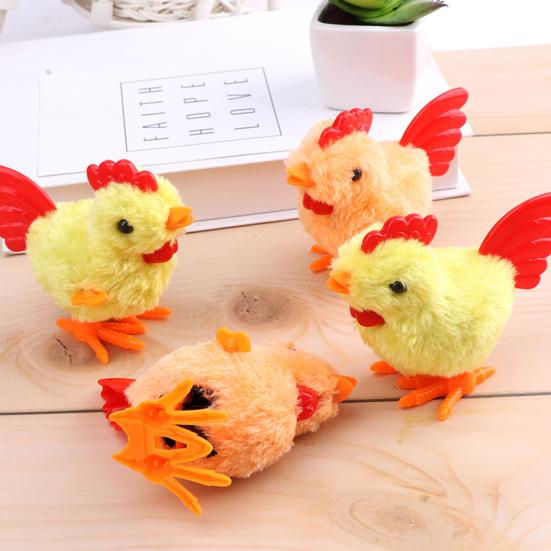 Fashion Funny Portable Plush Toy Walking Wind Up Chick Animal for Kids