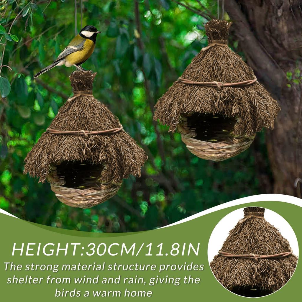 Соломенная птица, плетеная вручную, садовые украшения в виде птиц