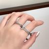 925 Sterling Silver Open Index Finger Ring for Women - Trendy Retro Chain Design