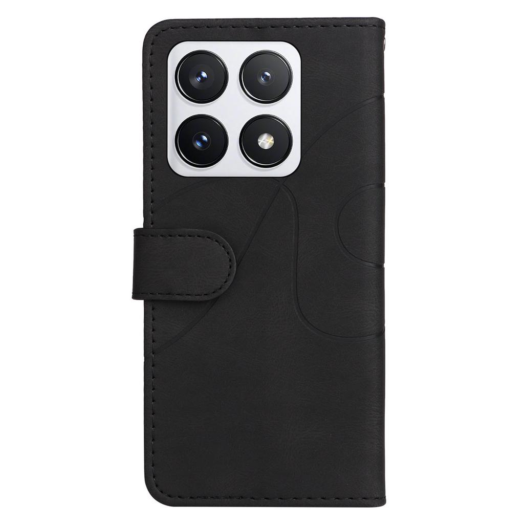 For Xiaomi 14T Pro Leather Case Wallet Stand Color Splicing Phone Cover
