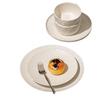 Kangmo Pure White Rock Pattern 42-Piece Ceramic Dinnerware Set