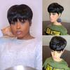 African Black Hot-selling Wig High Temperature Silk Chemical Fiber Wig Headgear European and American Women Short Curly Hair Full Headgear Wig
