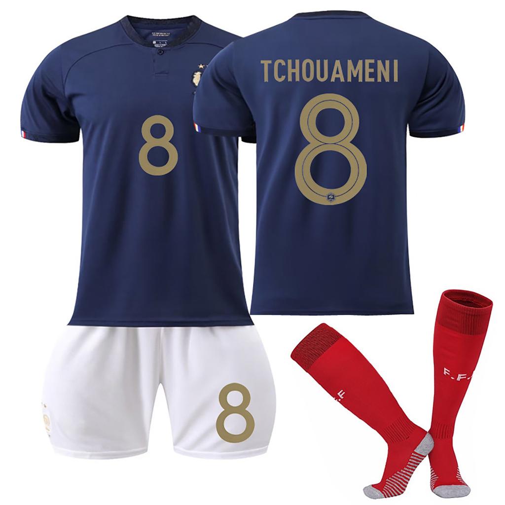 Комплект детского футбольного тренировочного костюма 22/23 France Home Jerseys