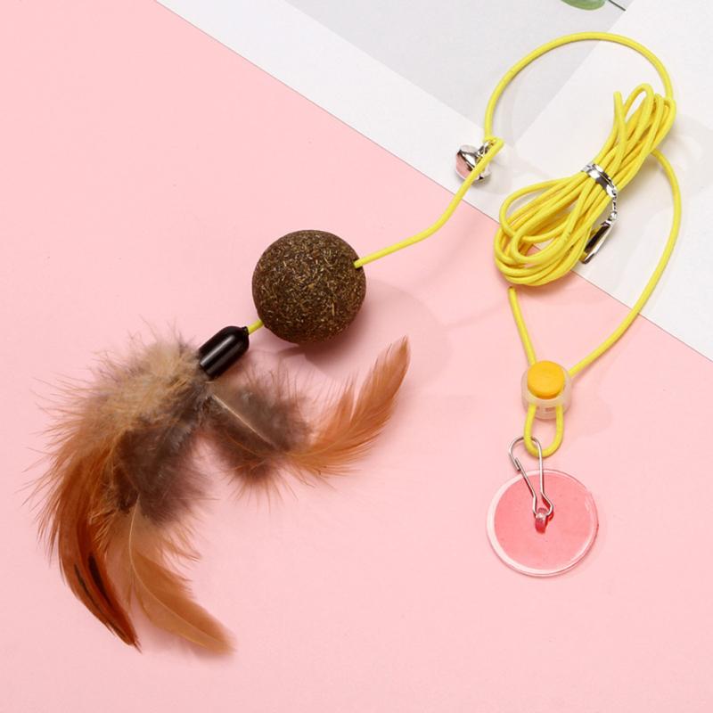 Cat Plush Teaser Stick Hanging Door Interactive Play Chase Exercise Toys Pet Supplies For Indoor