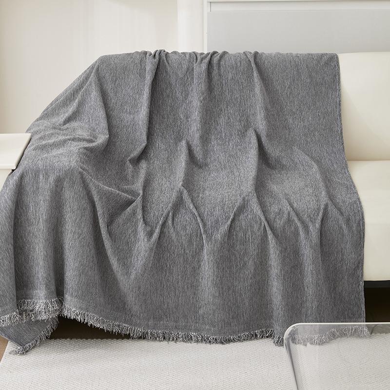Однотонное водонепроницаемое полотенце для дивана из синели Four Seasons Universal Sofa Cover All-inclusive Universal Simple Sofa Blanket