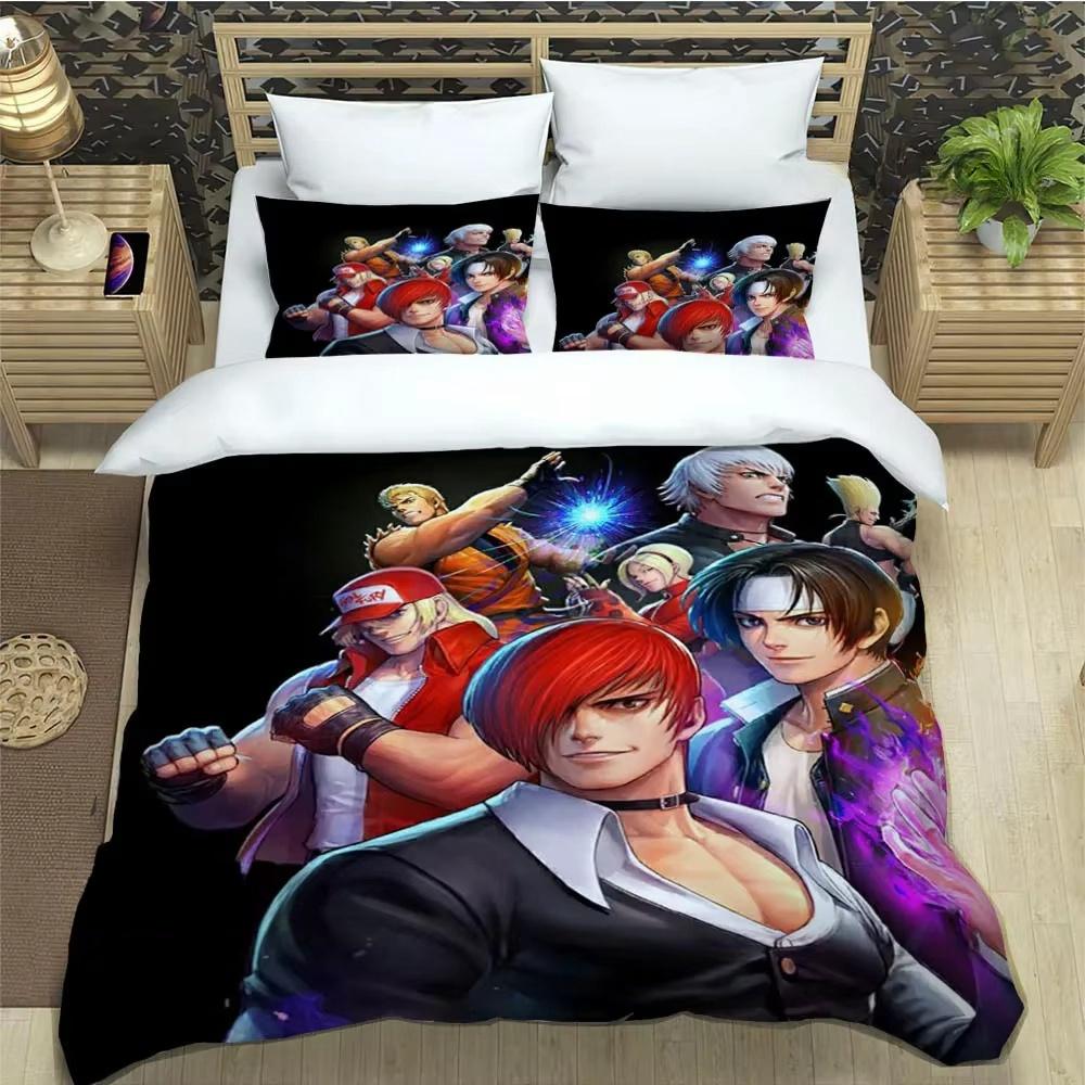 KOF game Cartoons 3D Printed Bedbling Sets изысканный комплект постельного белья пододеяльник одеяло комплект постельного белья роскошный подарок на день рождения