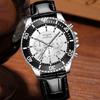 Модные деловые мужские часы Часы с большим циферблатом Спортивные мужские часы Повседневные часы Часы с календарем Кожаный ремешок