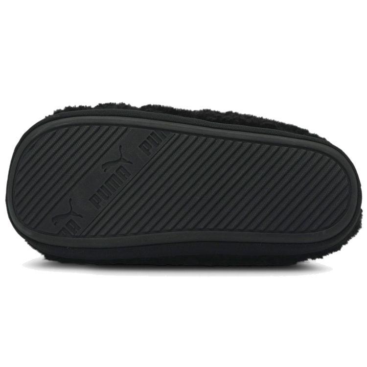 Puma Scuff Sherpa Slippers Black Unisex Sneakers Dark-Shadow 384943-02