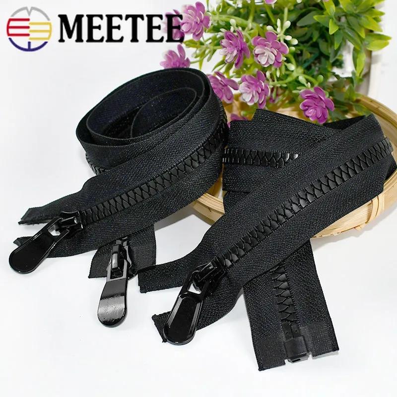 Meetee 8# 15# 70-150см Разъемная пластиковая молния с одним автозамком, длинная молния для пуховика, сумки, палатки, швейные аксессуары для одежды