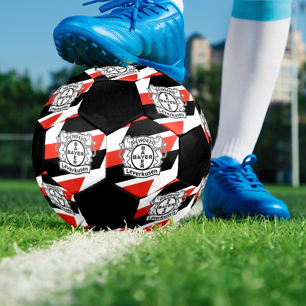 Футбольный мяч для зала Bayer 04 Leverkusen Цветной Машинная строчка ПВХ Размер 5 Готов к командным тренировкам и соревнованиям Прочный Высокий отскок Крутой Спортивный Подарок