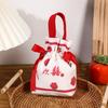 Bowknot New Year Gifts Bag Drawstring Chinese Style Handbag Jewelry Small Wrist Bag  Birthday