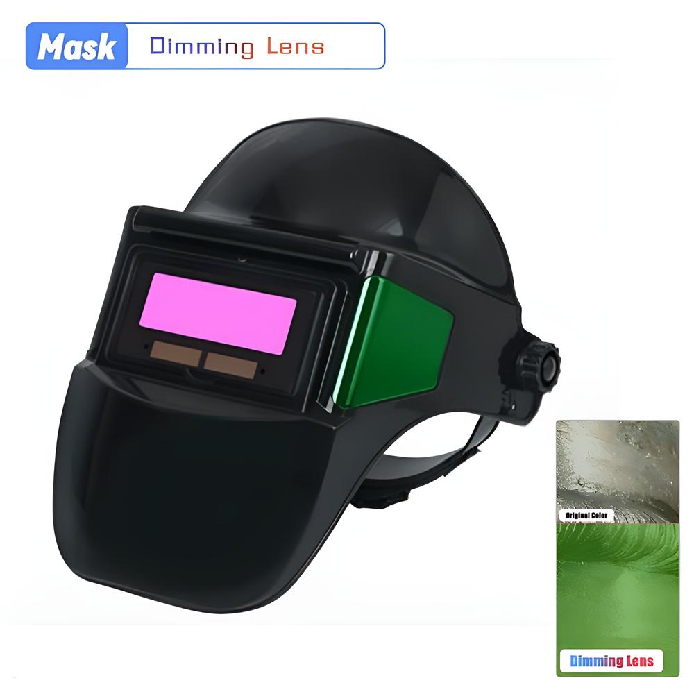 PP Welding Facemask Auto Dimming Welding Helmet Cap Professional Large View Welding Head Mounted Face Protective for Industrial