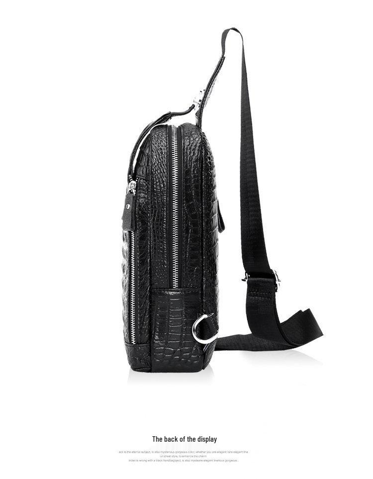 2023 Модная мужская сумка-кроссбоди из натуральной кожи с тиснением под крокодила