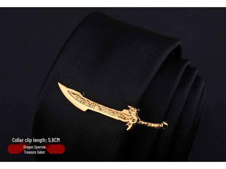 Мужской серебряный зажим для галстука: Элегантный бизнес-аксессуар