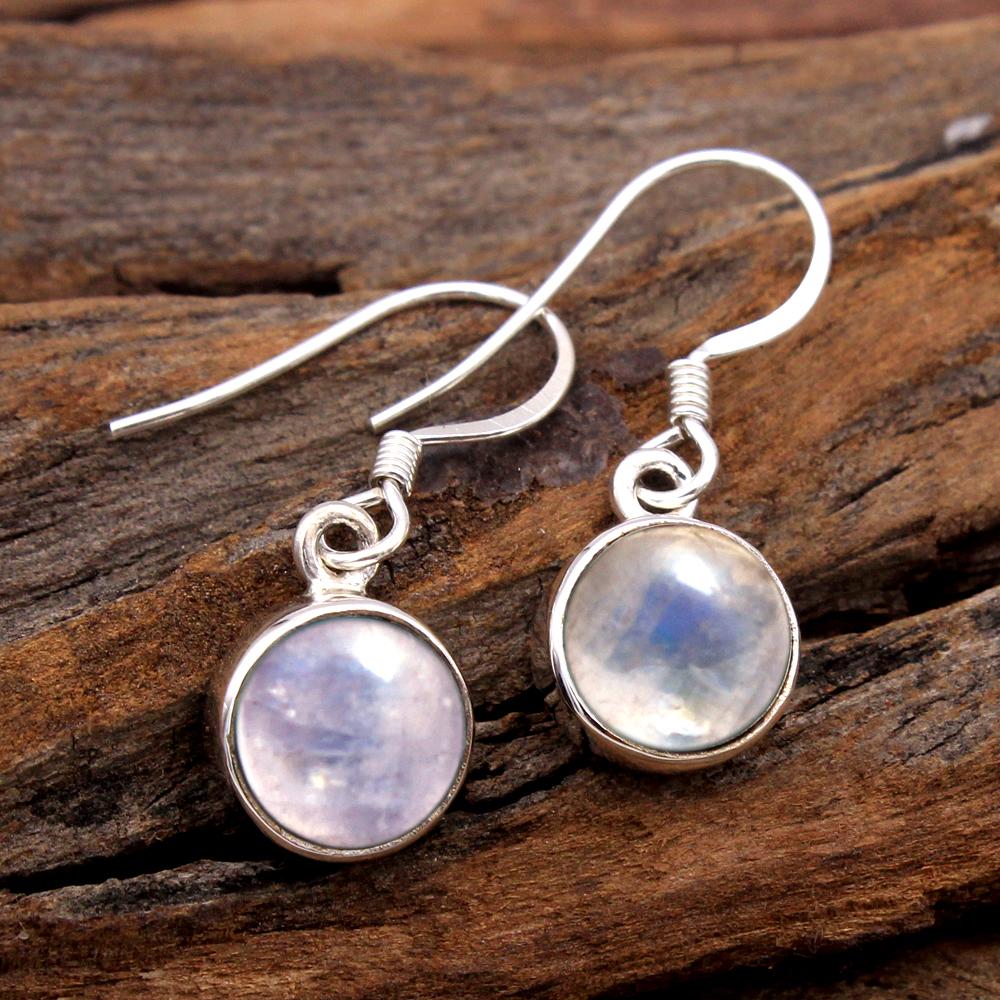 Black Onyx Green Onyx Garnet Moonstone Lapis Lazuli Carnelian Larimar Silver Earring Handmade Jewelry