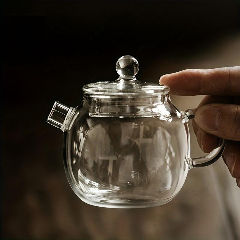 150Ml/5Oz Mini Clear Glass Teapot High Borosilicate For Beverages Teapot For One Person Use Kung Fu Tea For Home Office Cafe