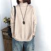 Casual Warm Base Turtleneck Sweater Women Winter New Long Sleeve Vintage Loose Pullovers Knit Sweaters Women Elegant Solid Knitwear Jumpers 25451