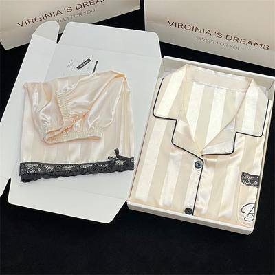 Милая девушка весна лето кружевной кардиган с коротким рукавом шорты пижама костюм из двух предметов домашняя одежда