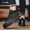 Fashion Men Sneakers Thick Bottom Outdoor Shoes Recommended British Business Style Classic All-match Wear-Resistant Spring and Autumn