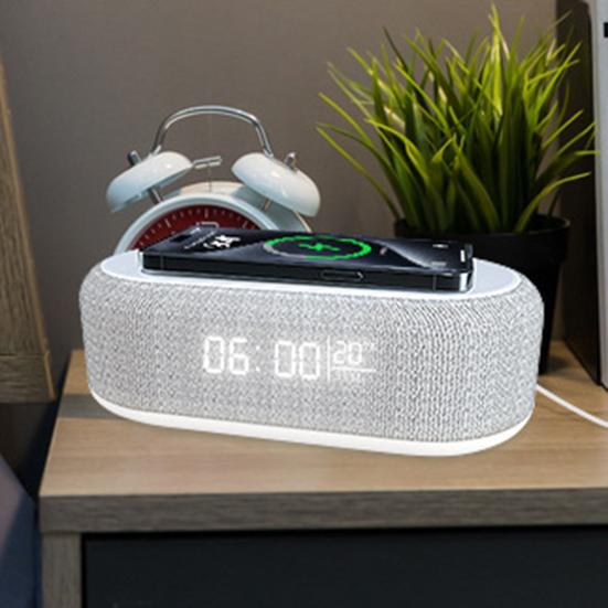 RGB Цифровой будильник Ночник Отображение температуры Bluetooth-совместимый динамик 15 Вт Быстрая