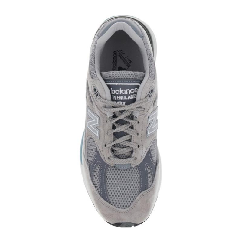 New Balance Grey Logo Detail Round Toe Sneakers U991gl2 Greyd
