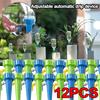 12pcs Automatic Drip Irrigation System Self Watering Spike for Flower Plants Greenhouse Garden Adjustable Auto Water Dripper Device