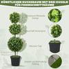 Potted Artificial Plants, Plastic Leaves, Flocked Soil, Green